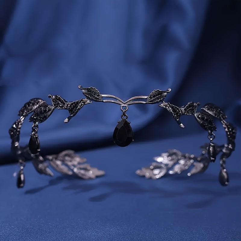 Baroque Crown Tiara with Rhinestones for Fairy Princess Costumes and Accessories