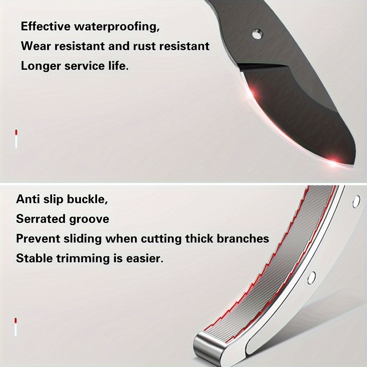 Heavy-Duty Pruning Shears Alloy Steel Blade Retractable Handle for Thick Branches