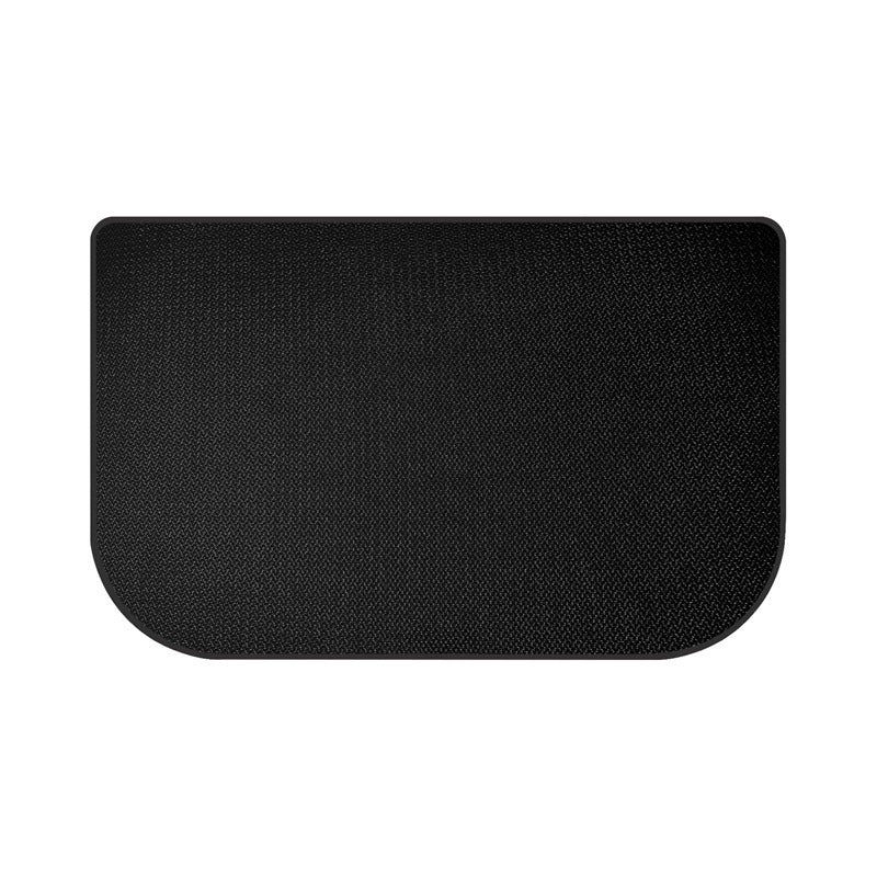 Black Fireproof Silicone Fireplace Hearth Rug 101.6x48.26cm Heat Resistant Anti-Slip Mat