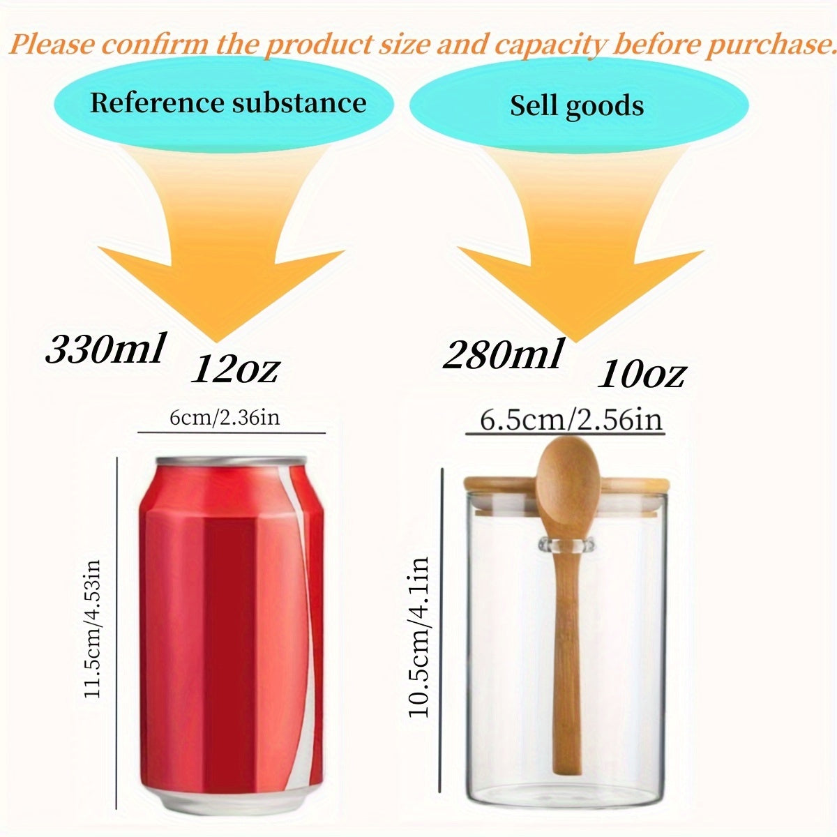 10oz Glass Spice Jars Set with Bamboo Lids and Spoons Airtight Storage for Spices Salt Pepper