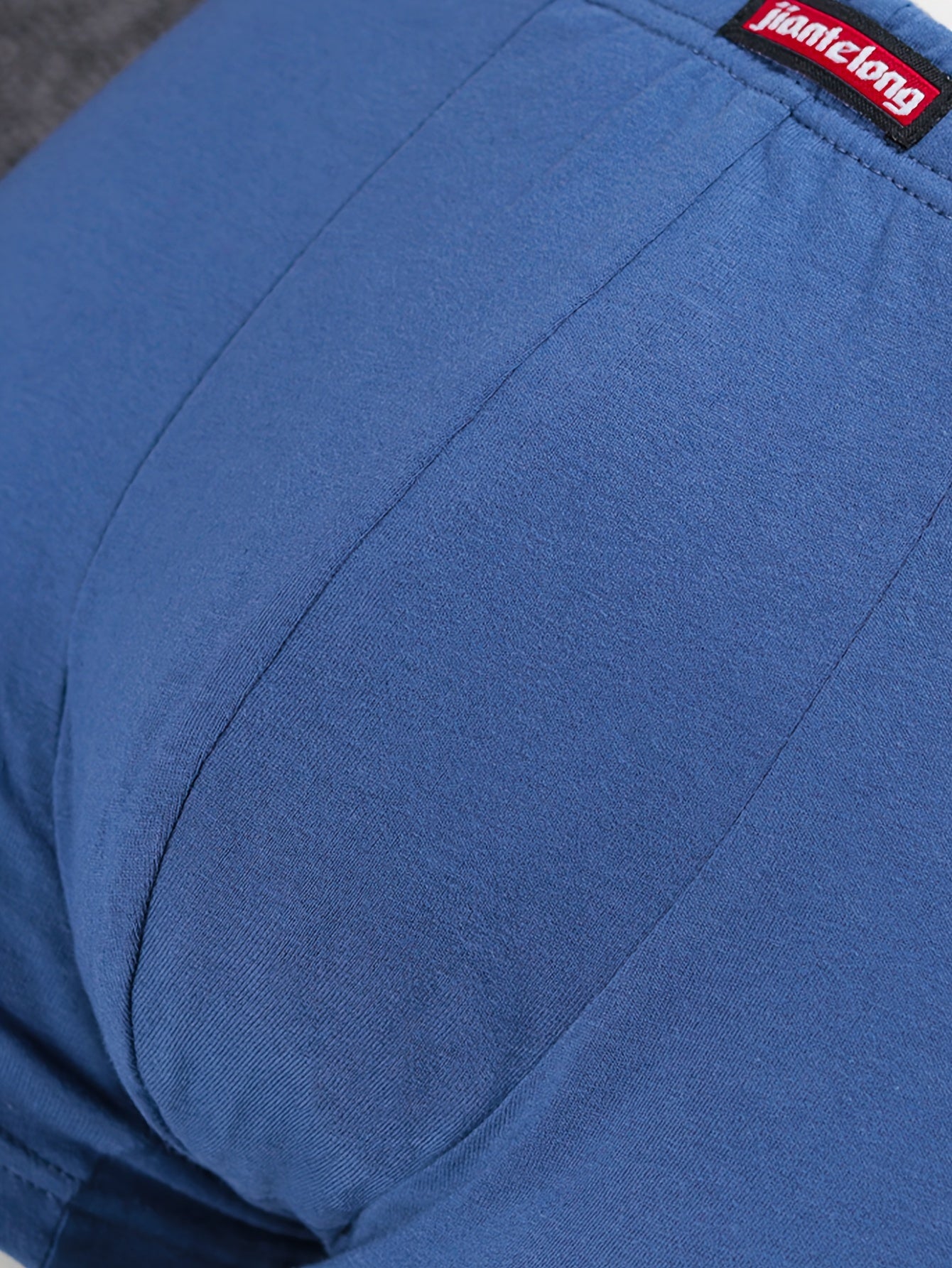 Men's Cotton Boxer Briefs Pack of 5 Breathable Sweat-Absorbent Solid Color