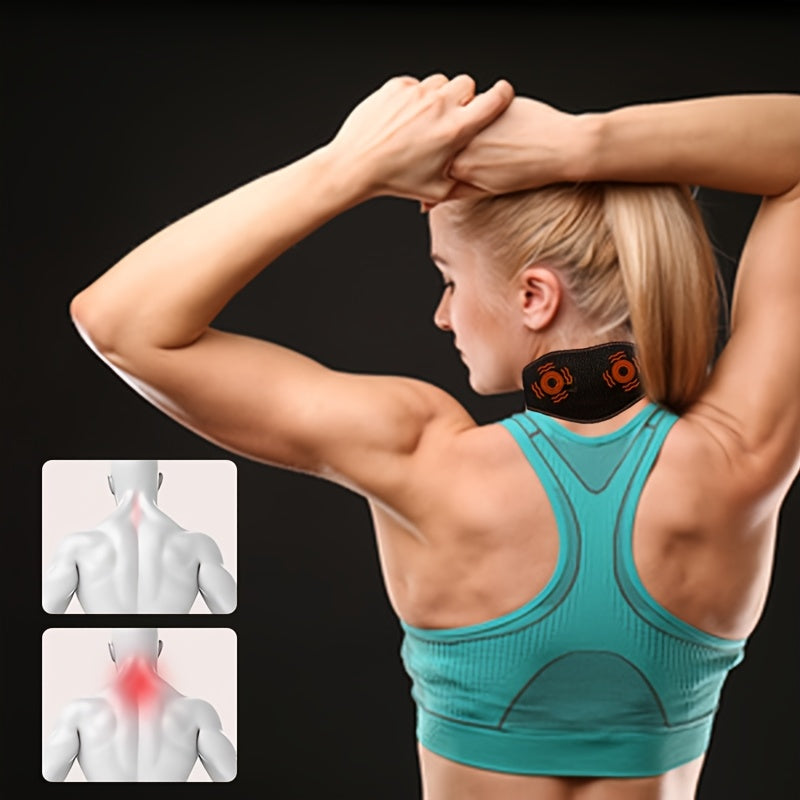 USB Heating Neck Massager with 3 Temperature Levels and 4 Timer Modes for Relaxation