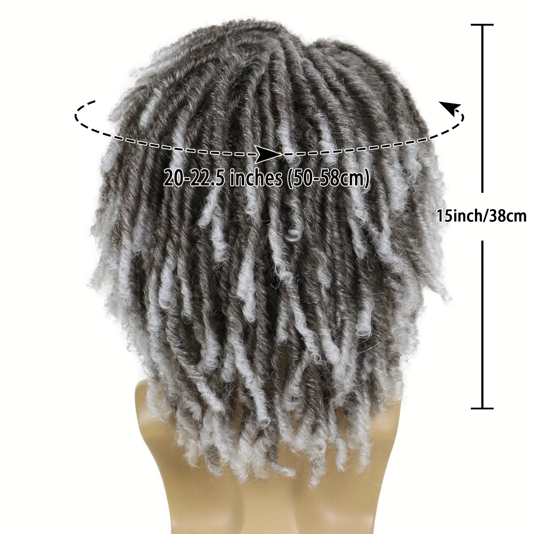 Stylish Ombre Brown Afro Bob Wig for Men Synthetic Dreadlocks Heat Resistant