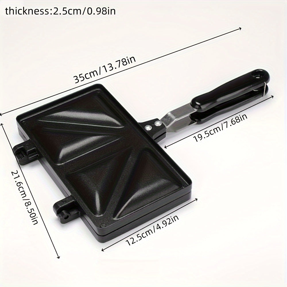 Qaynatma sendvichlar uchun uy shabloni, ikki tomonlama skilet, nonushta qovurilgan panjara, omlet skilet va lagerga mo'ljallangan qovurilgan pan.