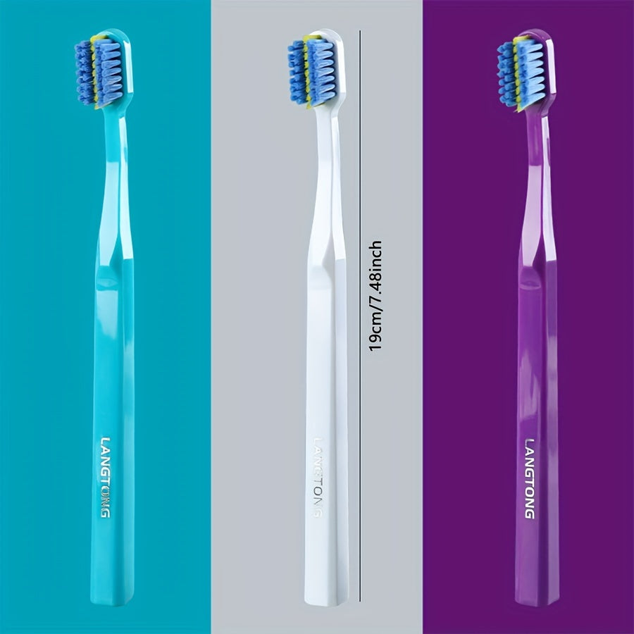 Adult Soft Bristle Toothbrushes for Braces Pack of 2 Nylon Brush Heads