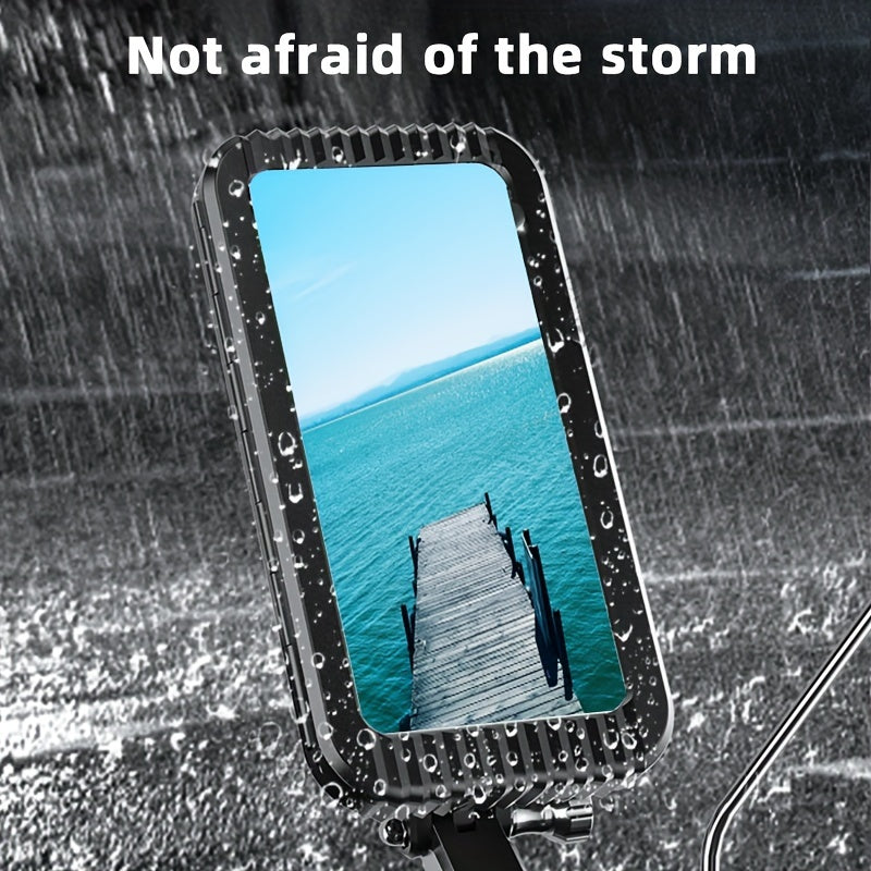 Waterproof Motorcycle Phone Holder with 360° Swivel Adjustable Fit for Bikes