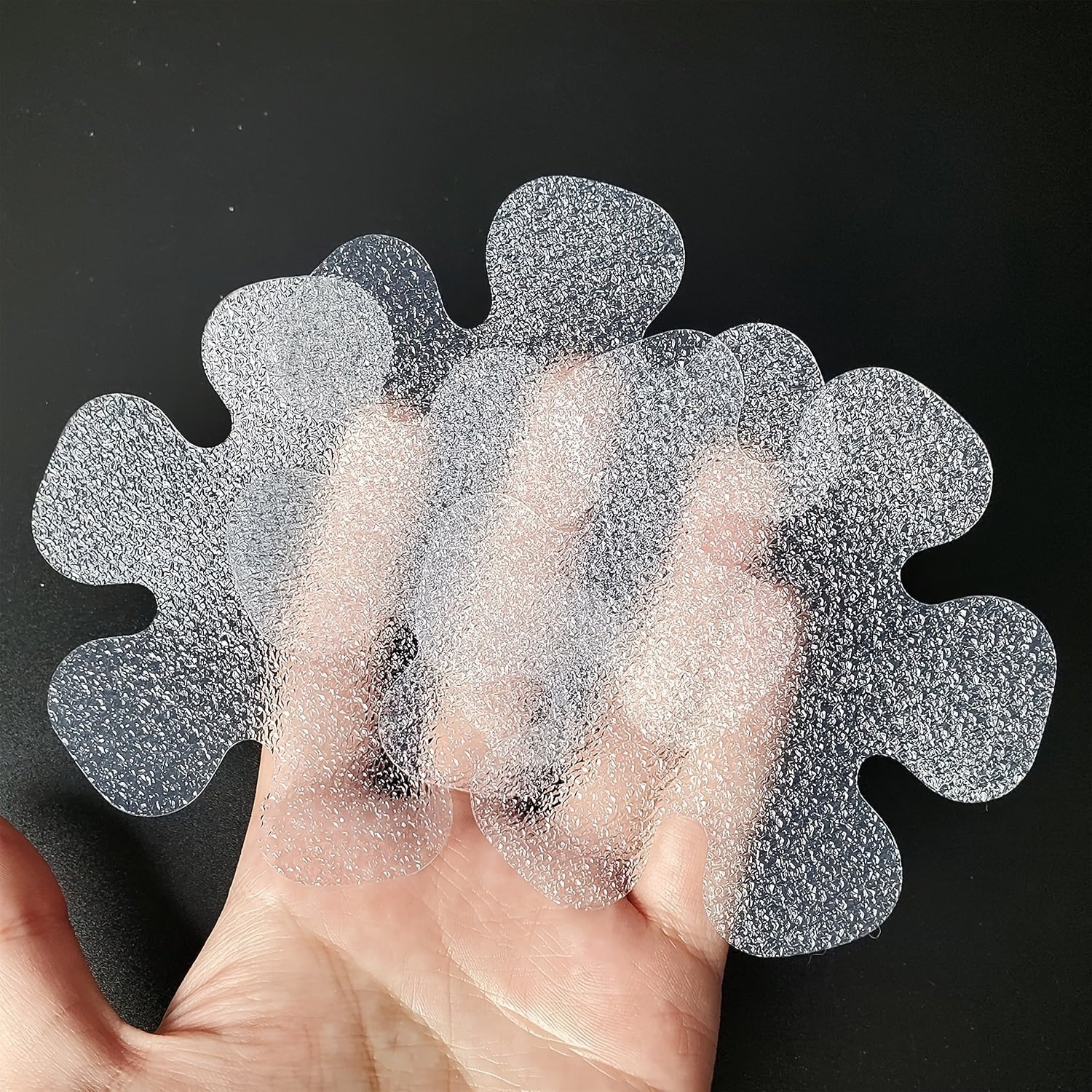 Non-Slip Transparent Flower Bathtub Stickers Sets of 3 12 24 for Shower Floors