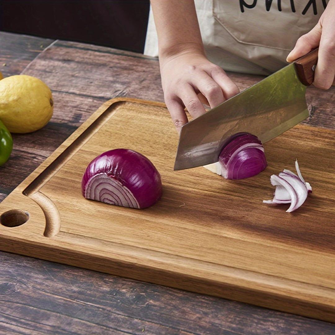 Premium Wooden Cutting Board for Meat Cheese Bread Vegetables Kitchen Accessory