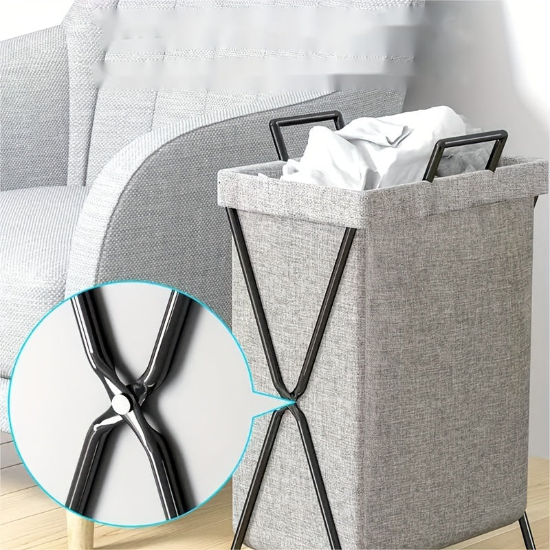 Rectangular Laundry Hamper with Handles Foldable Storage for Bathroom Bedroom Living Room