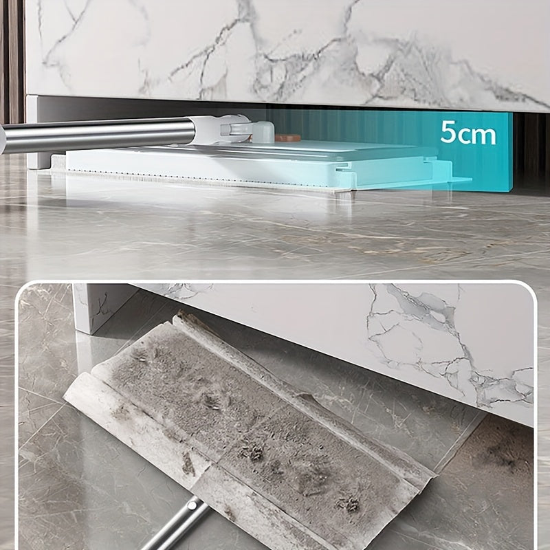 Katta mikrotozalovchi mopu, polni tozalash uchun ideal, 25.91 sm kenglikdagi tekis mop, nam va quruq tozalash uchun mos, yog'och, laminat, plitka va keramika pollari uchun mukammal.