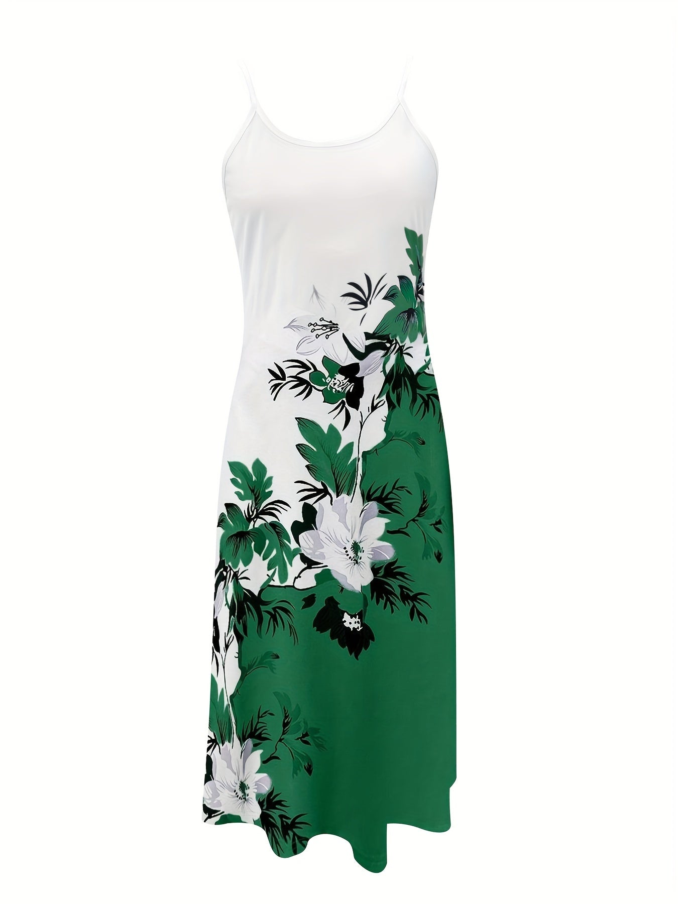 Women's Floral Print Dress Set with Cardigan and Sleeveless Cami for Spring Summer
