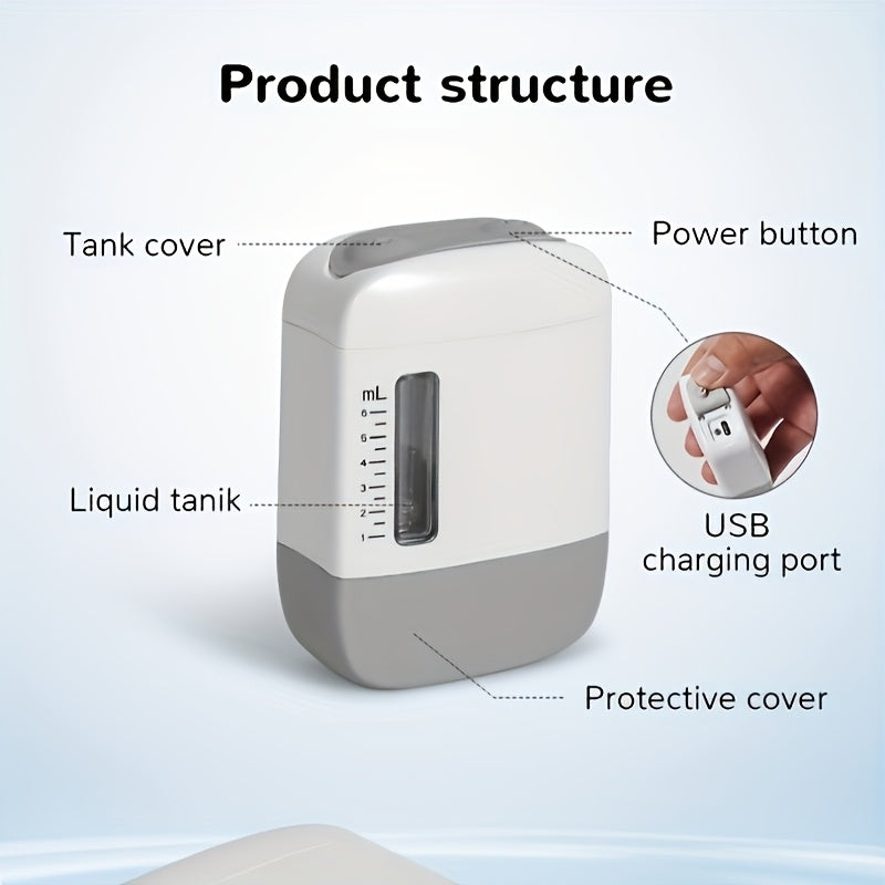 Portativ bosh massajchisi va 4 tishli taroq bilan moy tarqatuvchi, USB orqali zaryadlanadigan, soch va bosh terisini oziqlantiradi, sayohat uchun ixcham dizayn, oq.