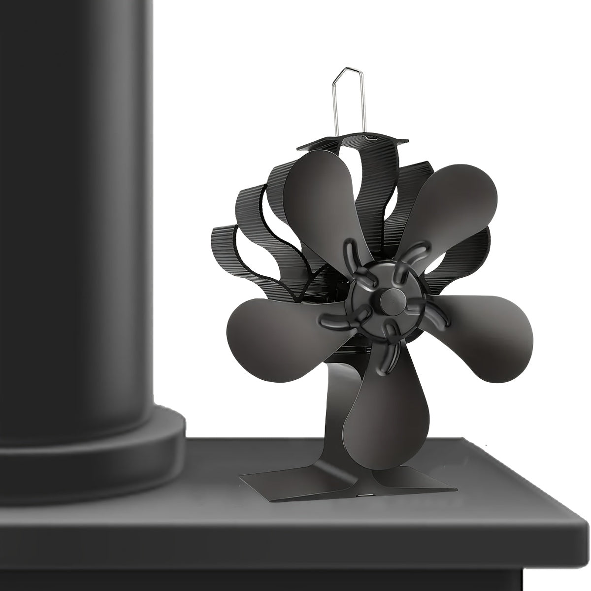 Quiet 5-Blade Heat Powered Fireplace Fan for Gas Wood Pellet Stoves
