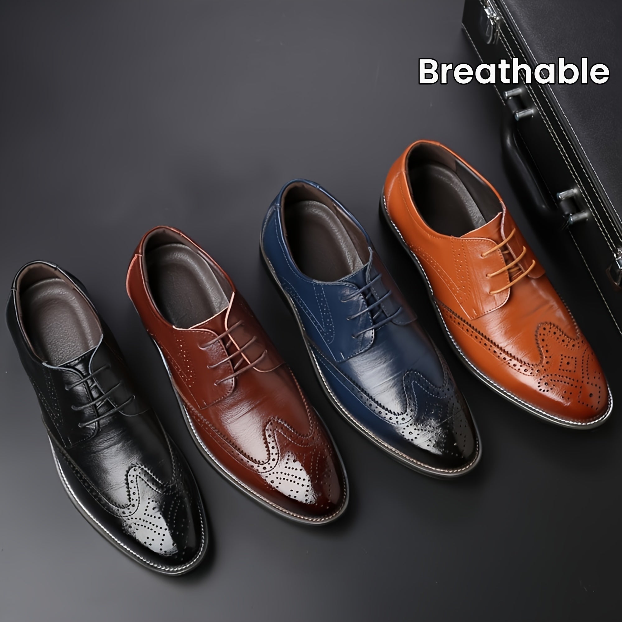 Мужские кожаные оксфорды в стиле рок однотонного цвета для официальных мероприятий, деловых встреч и свадеб