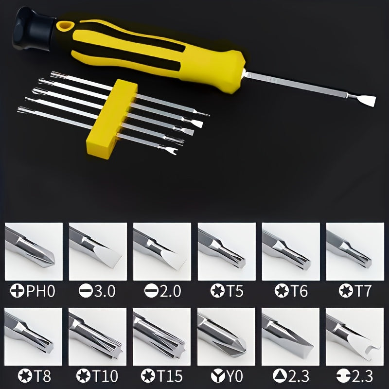 12-In-1 Precision Screwdriver Set for Electronics Carbon Steel Repair Tools