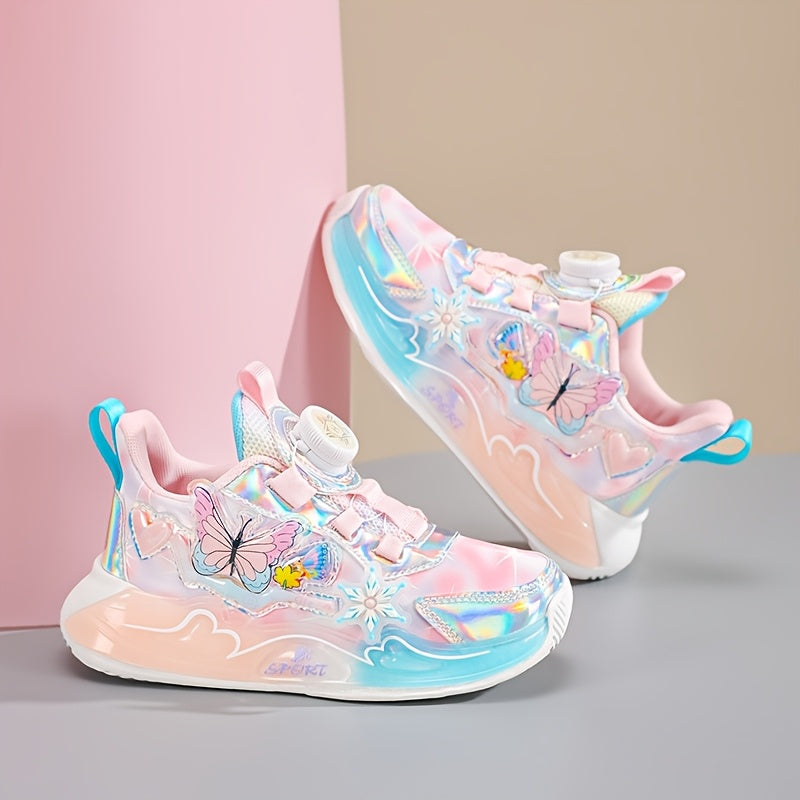 Girls Casual Sneakers with Cartoon Designs for Spring and Fall