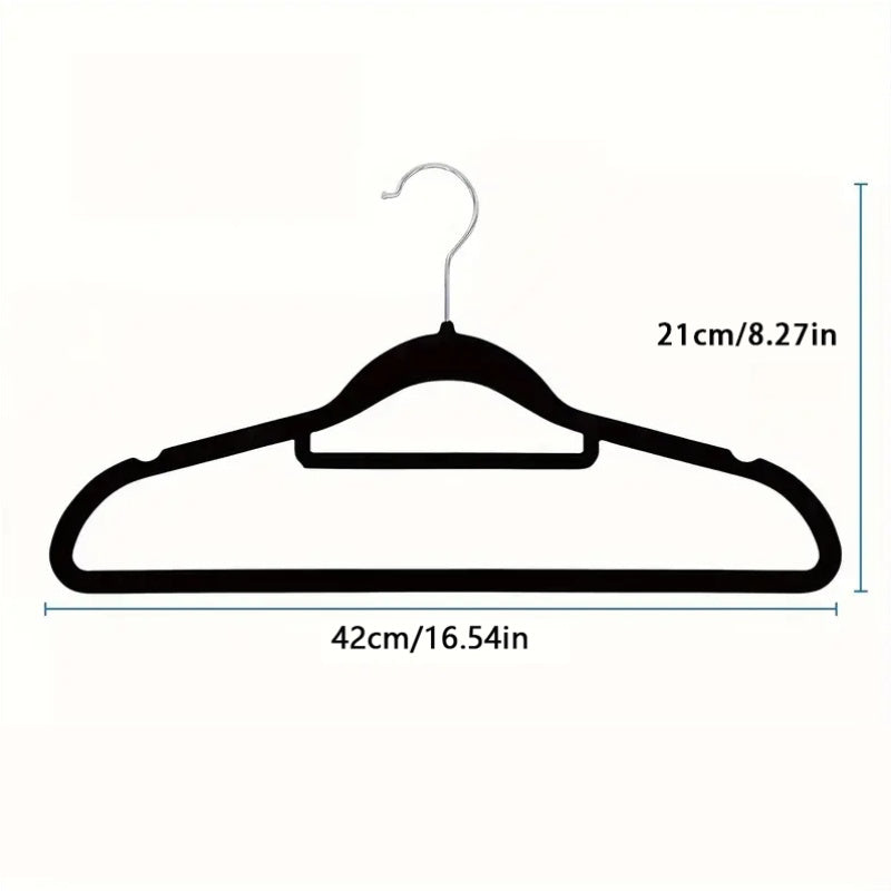 Heavy-Duty Black Velvet Hangers Bundle Includes 5 10 20 or 30 Non-Slip Nano Coated for Coats Pants Dresses