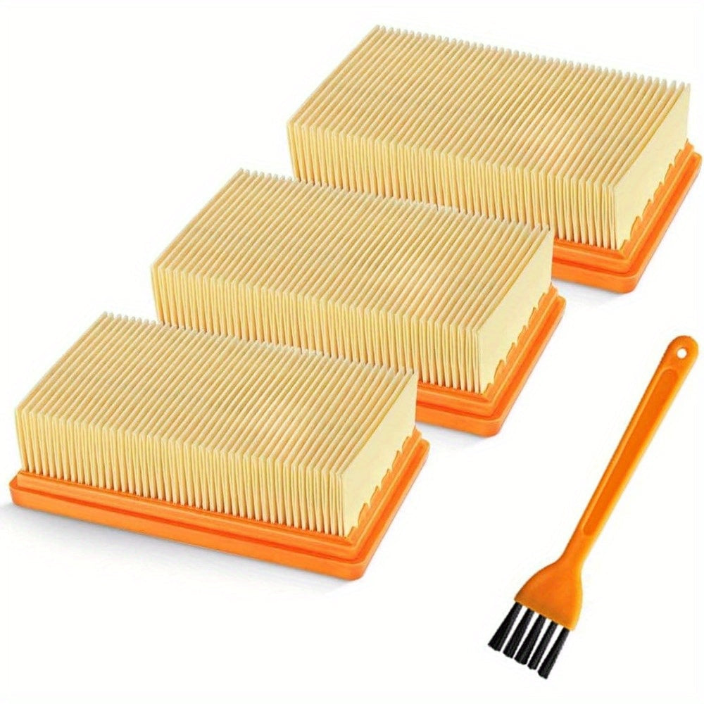 Vakum tozalash uchun 3 ta tekis filtrlash tarmog'i elementlari va kichik cho'tka bilan aksessuarlar