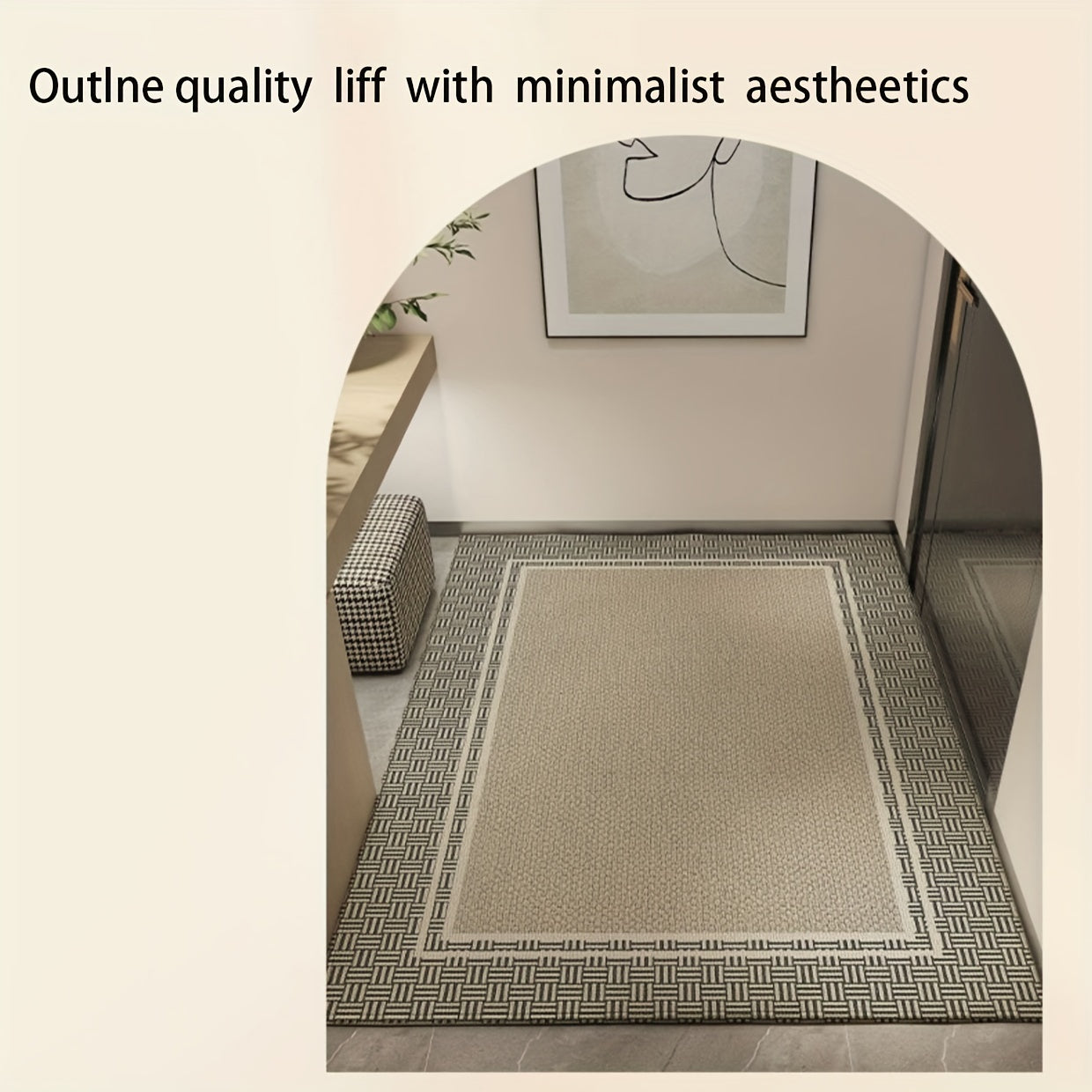 Indoor Doormat for Home Entrance Non-Slip Absorbent Polyester Rug