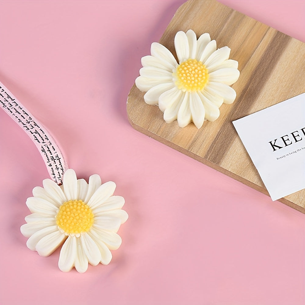 Molde de silicona con diseño de margarita y girasol para velas de aromaterapia y repostería