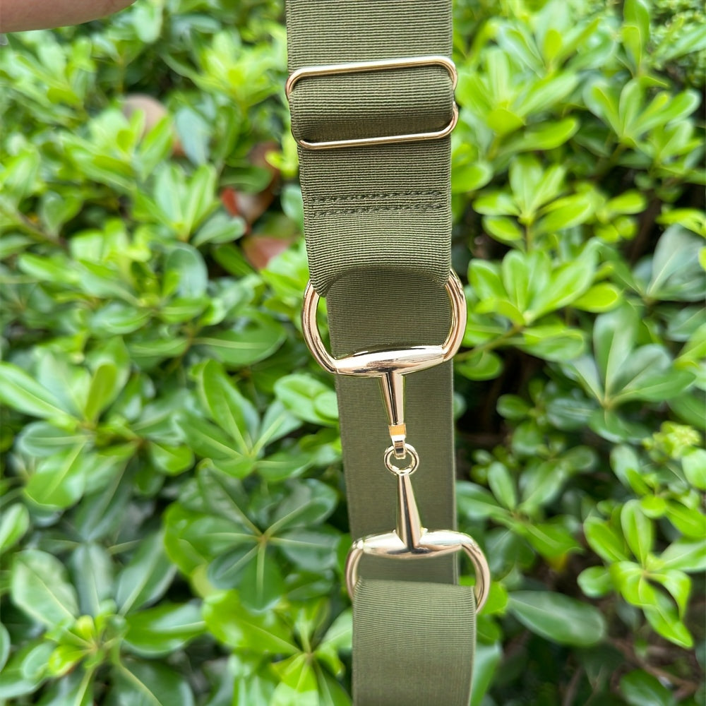 Women's Equestrian Waist Belt with Golden Metal Buckle Fashion Girdle Accessory