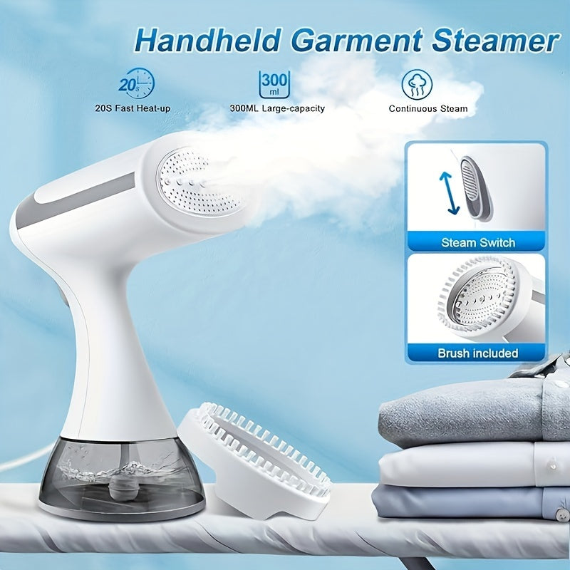 1500W Handheld Garment Steamer with Quick Heat Up and Brush Attachment