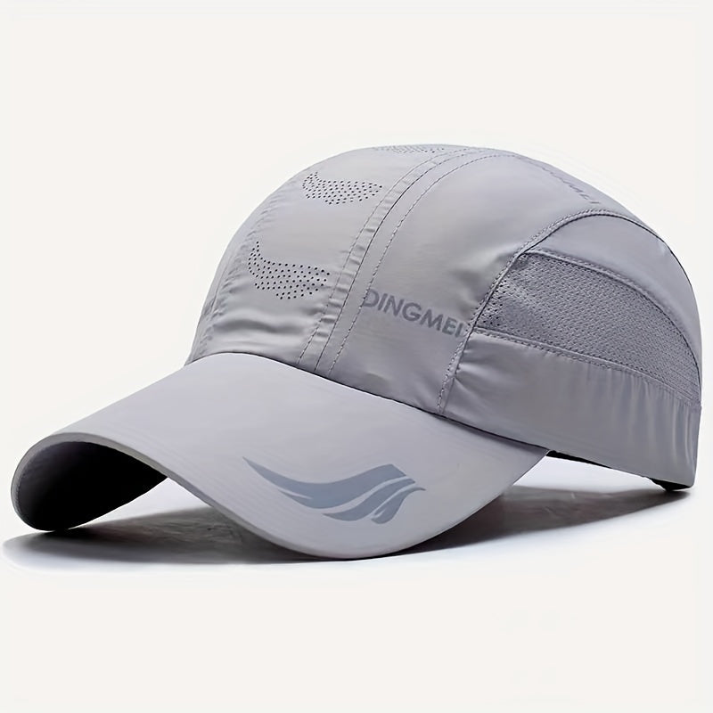 Men's Lightweight Quick-Dry Baseball Cap Breathable Acrylic Sports Hat for Running and Casual Wear