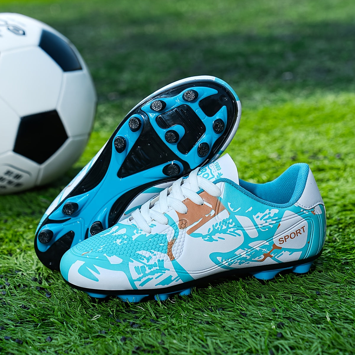 Men's Non-Slip Spiked Football Cleats for Outdoor Training and Competition