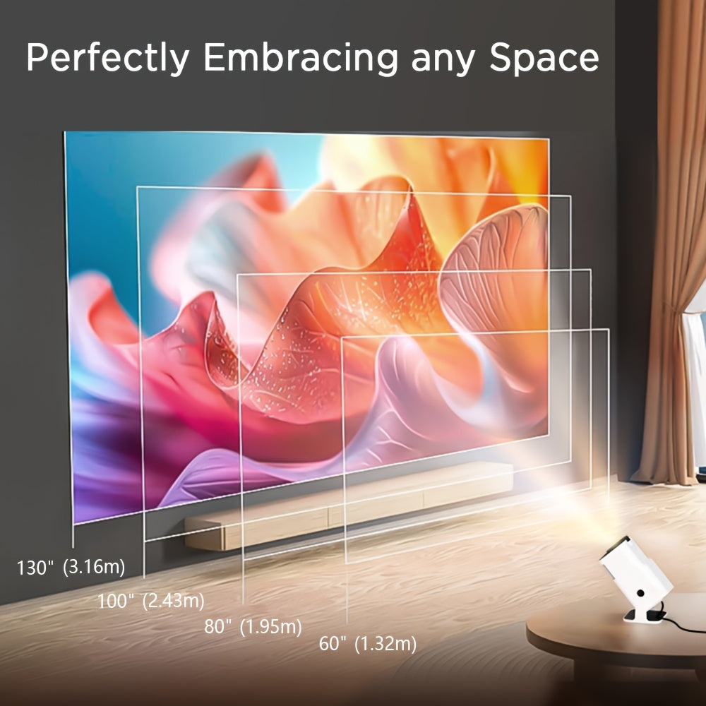 Портативный мини-проектор HD 1080p 400 люменов 4K WiFi автоматическая коррекция трапеции