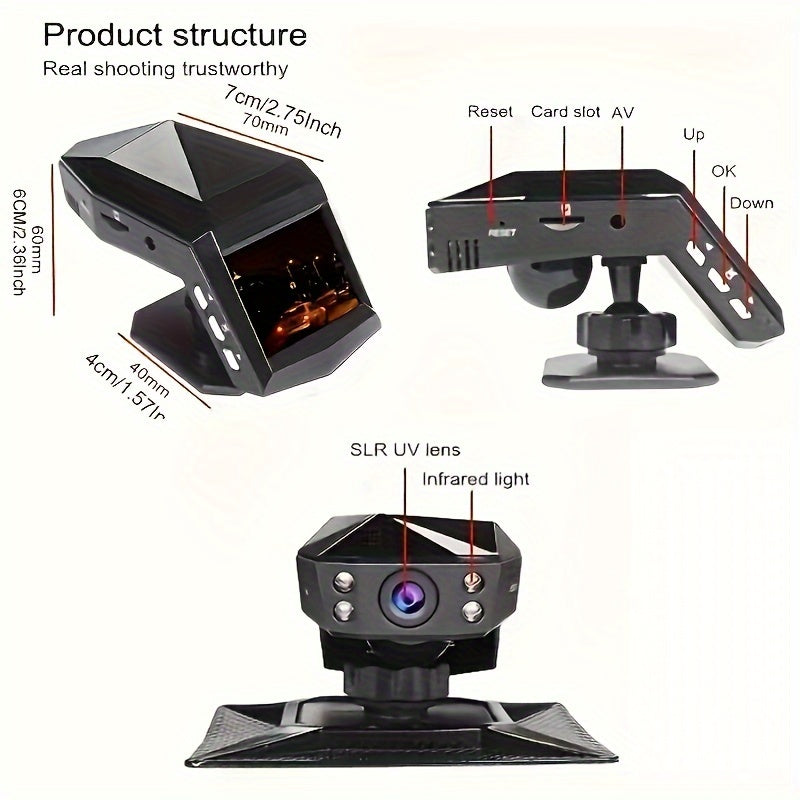 1080P Full HD Dash Cam Car Video Recorder WDR 170° Wide Night Vision
