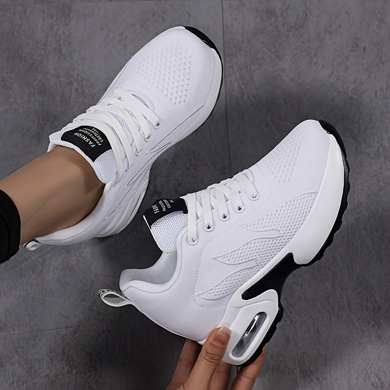 Women's Breathable Mesh High-Top Sneakers Casual Running Shoes Air Cushion