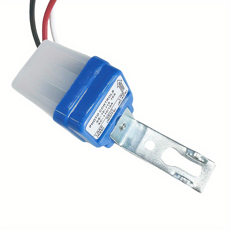Automatic Photocell Light Switch 10A for Outdoor Street Lighting Blue White Terminals