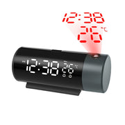 Digital Projection Clock with Dual Alarms Sleep Function USB Powered Time and Temperature Projection