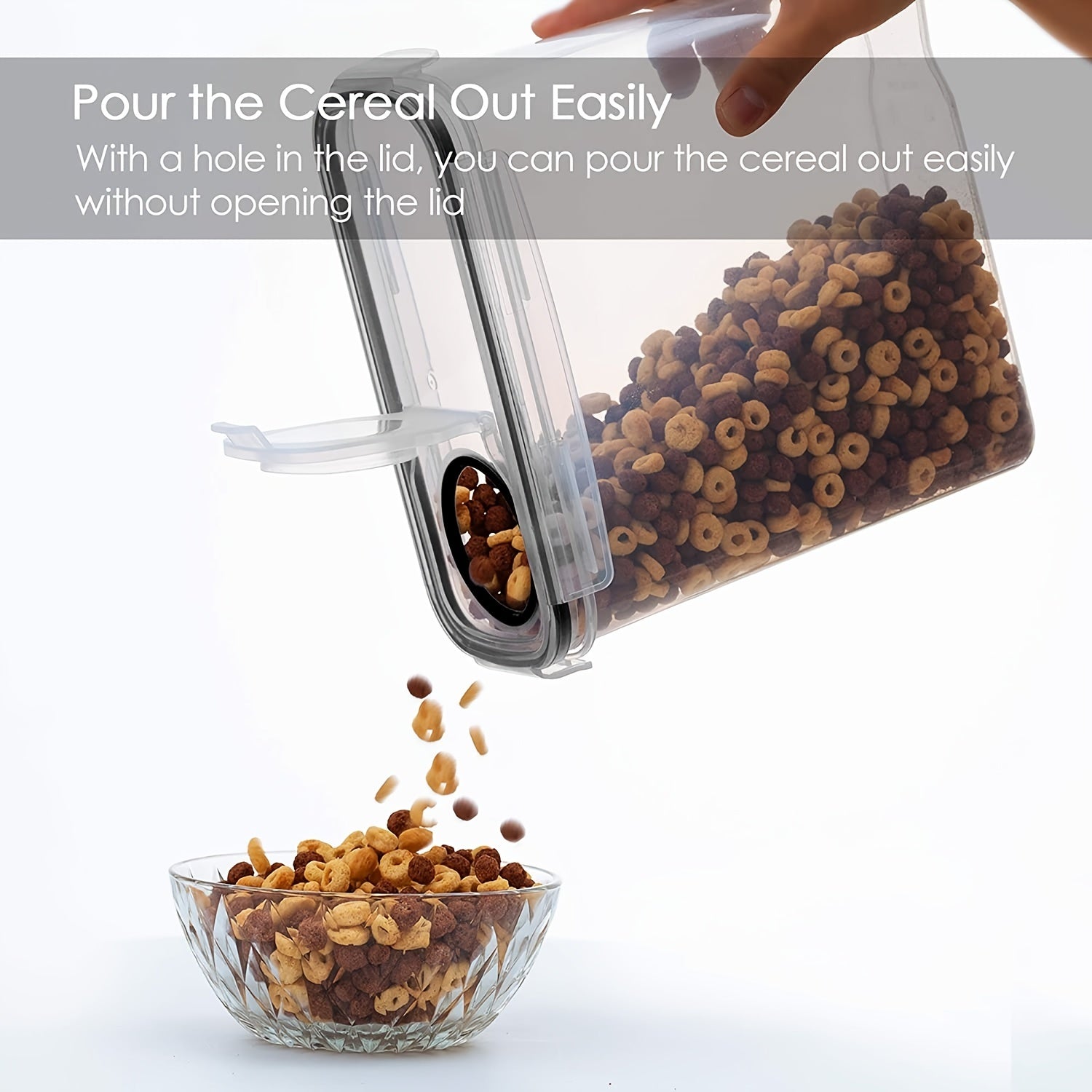 4 ta donli saqlash idishlari to'plami, BPA dan ozod plastikdan tayyorlangan, havo o'tkazmaydigan muhr, 2.5L/88 Oz sig'im, don, atıştırmalıklar va shakar uchun ideal. Qora rangli chalkboard yorliqlari bilan 4 ta dispenserni o'z ichiga oladi.