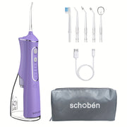 Portable Water Flosser with 5 Nozzles, USB Rechargeable, Travel Size