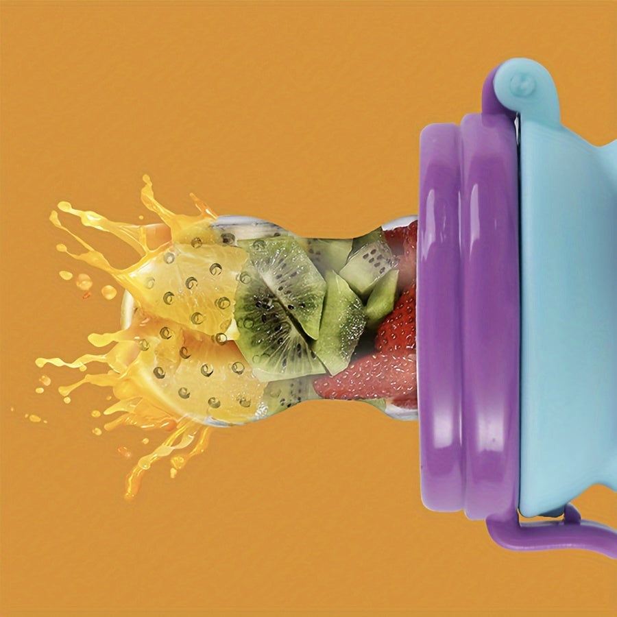 Baby Feeding Set 9 Pieces Silicone Squeeze Bottle Fruit Feeder Teething Pacifier Toys for Infants