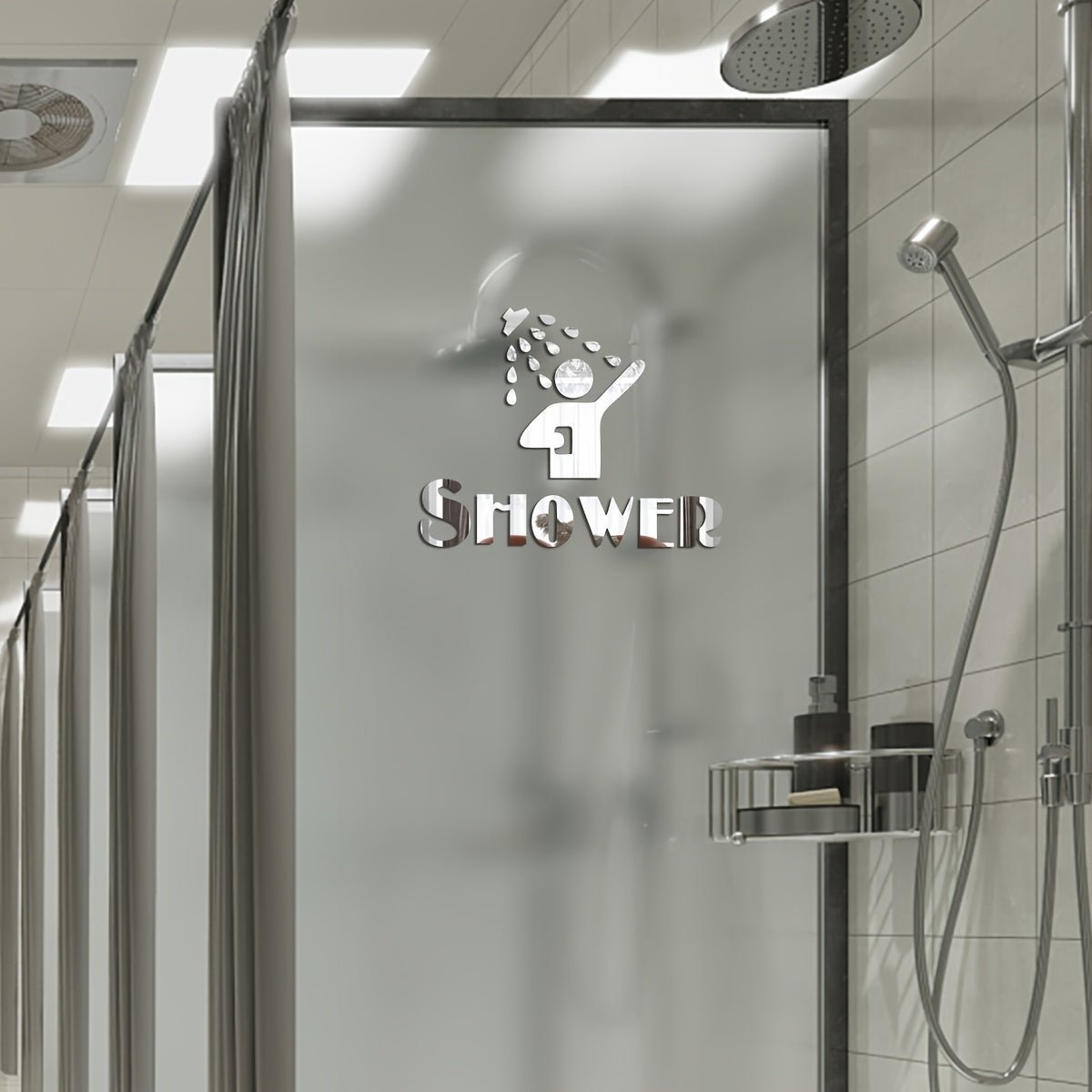 Washable Wall Stickers for Bathroom Glass Doors and Walls Easy to Apply