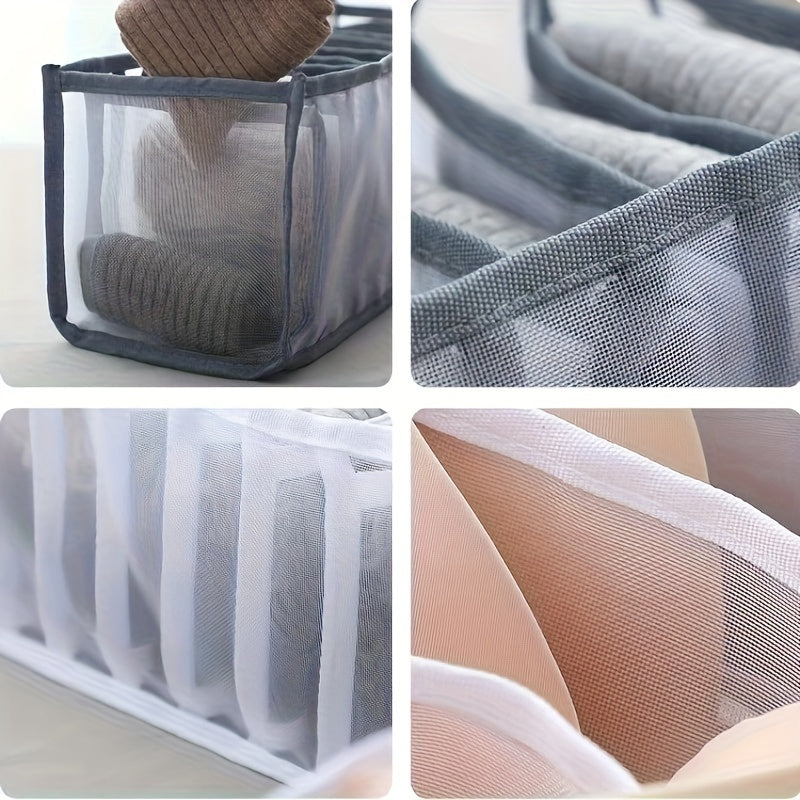 Underwear Storage Box with Three Compartments Drawer Organizer for Socks and Panties