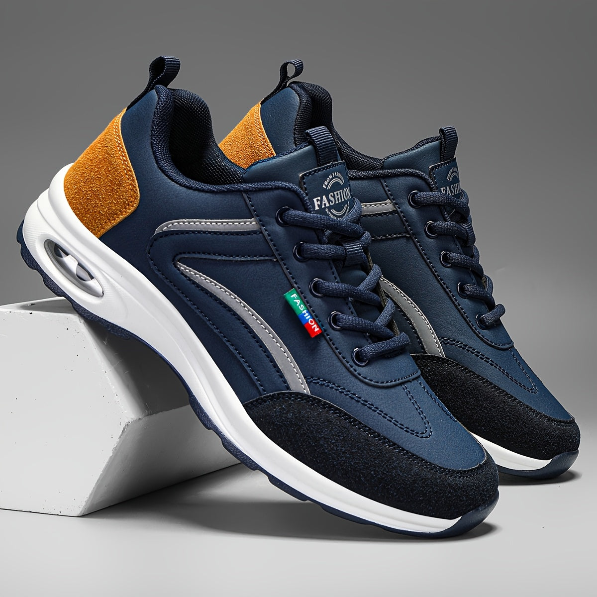 Men's Casual Athletic Sneakers Rubber Sole Fabric Insole Low Top Sports Shoes