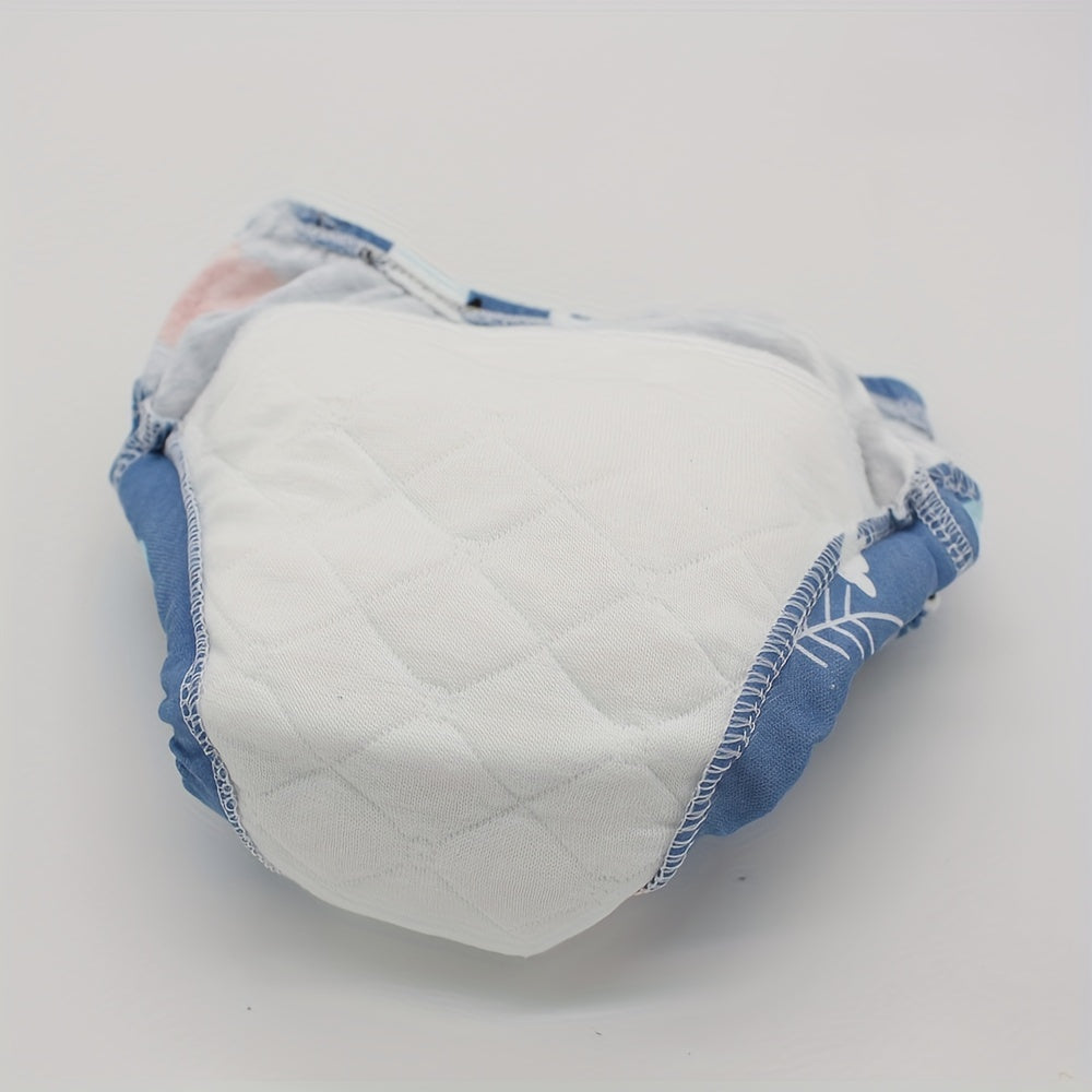 Conjunto de pantalones de entrenamiento de algodón para niños pequeños, ropa interior reutilizable, entrenamiento para el orinal, de 12 a 24 meses