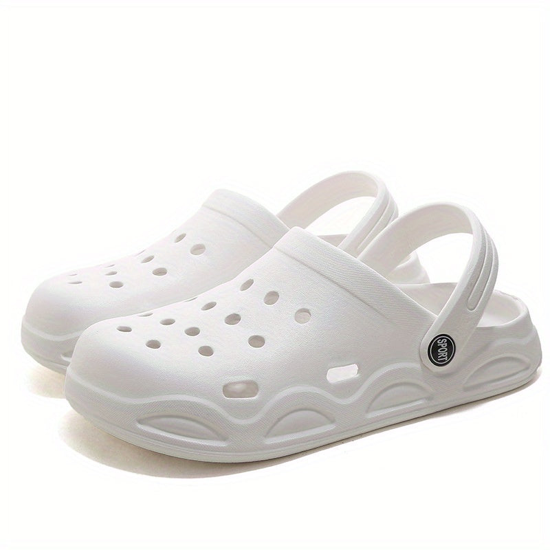 Unisex EVA Clog Shoes 4cm Thick Sole Lightweight Breathable Summer Black White