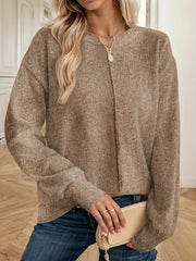 Plus o'lcham ayollar uchun to'liq rangli krujka bo'yinli sviter uzun qolli kuz qish kiyimlari