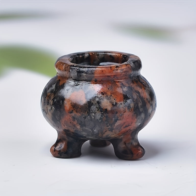 Натуральный подставка для благовоний из кварцевого кристалла с энергетическими камнями для домашнего декора