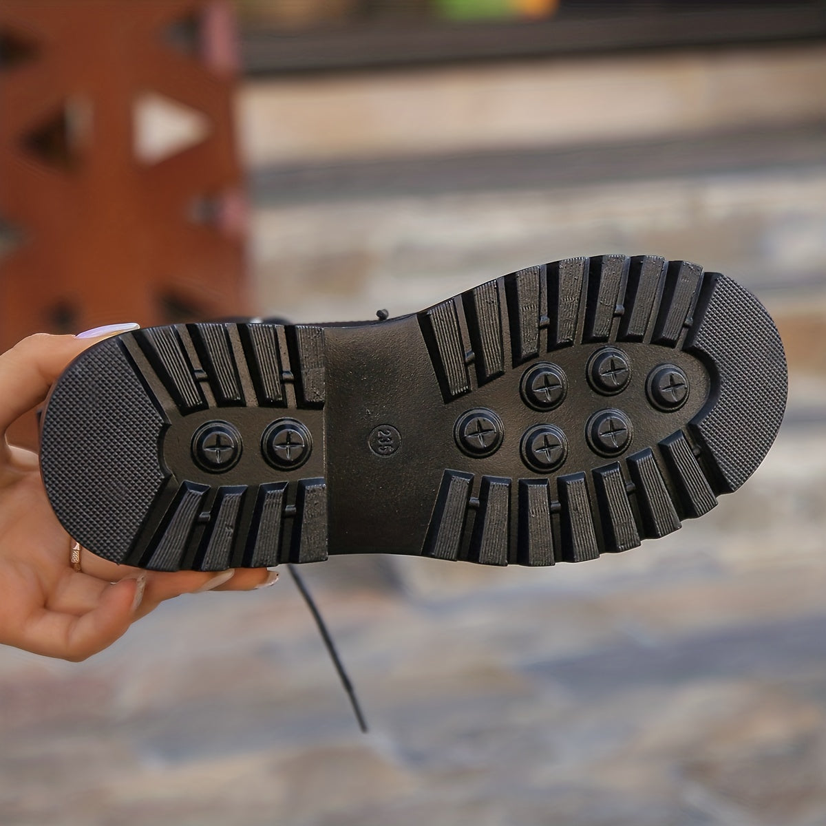 Women's Black Synthetic Leather Classic Boots with Neat Laces