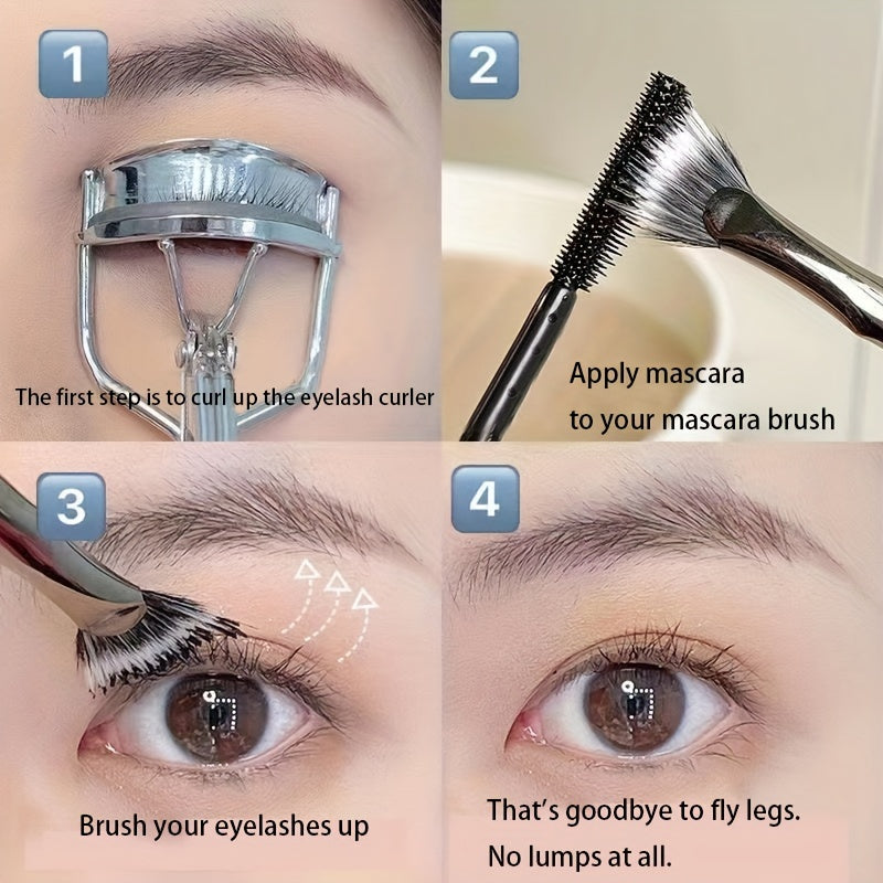 Women's Professional Mascara Fan Brush 1pc No Smearing Clumping