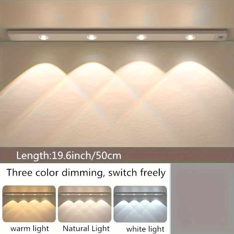 Rechargeable Infrared Sensor LED Light Strip with Magnet and Self-Adhesive for Home and Office