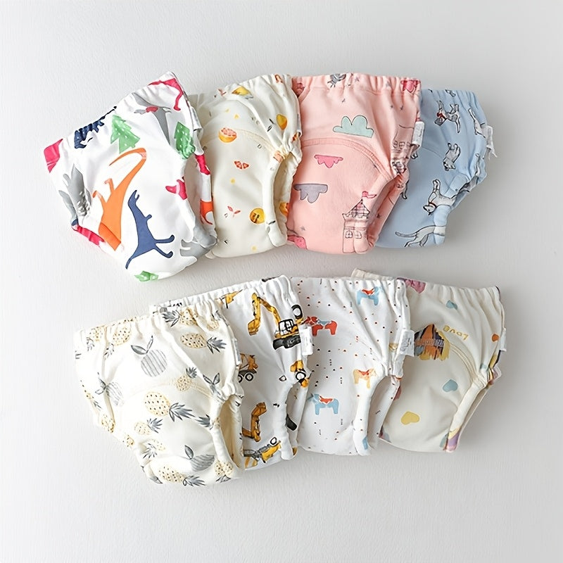 Baby Training Pants Soft Knit Breathable Cloth Diaper Covers Leak-Proof Potty Underwear for Ages 0-3