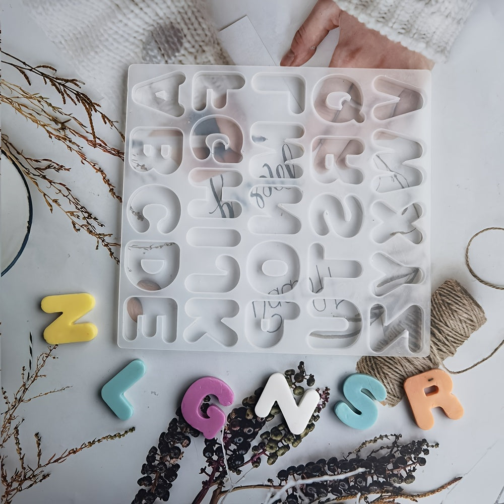 Silicone Alphabet Cake Mold 26 Letters for Chocolate Ice Candy Baking Tool