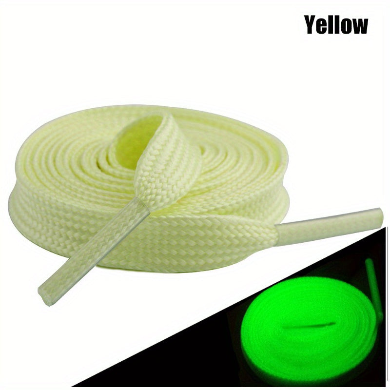 Glow-in-the-Dark Reflective Shoelaces for Men and Women Polyester Casual