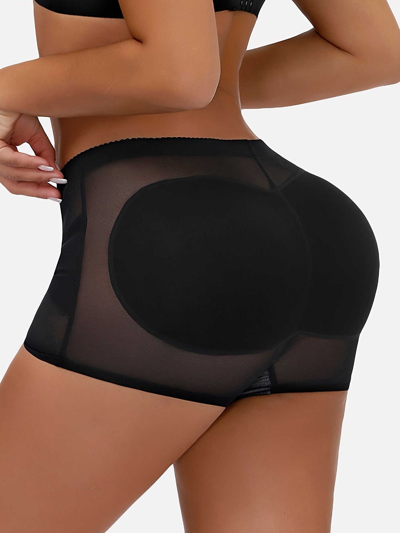 Bragas moldeadoras de malla para mujer, control de abdomen, pantalones cortos de compresión para levantamiento de glúteos